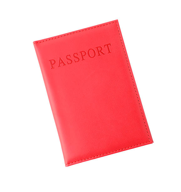 istock Passport in pink cover isolated on white, top view 2238379842