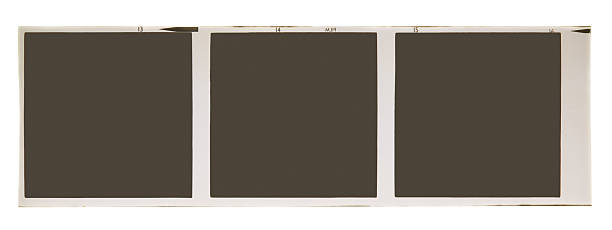 Vintage medium format 120 film blank negative frames