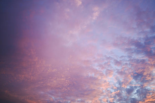 Movie scene of clouds and purple sky in the morning,Nature beautiful Light Sunset or sunrise sky.