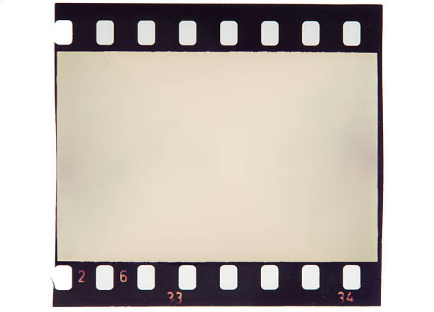 Vintage 35mm film negative frame. Noise, grain and scratches