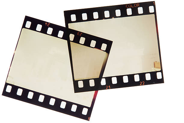 istock Vintage 35mm film negative frames. Noise, grain and scratches 2238384381