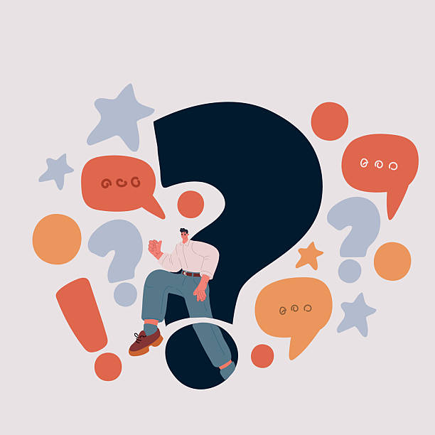 istock Vector illustration of a man emerging from a question mark, concept of curiosity and problem-solving 2238385081