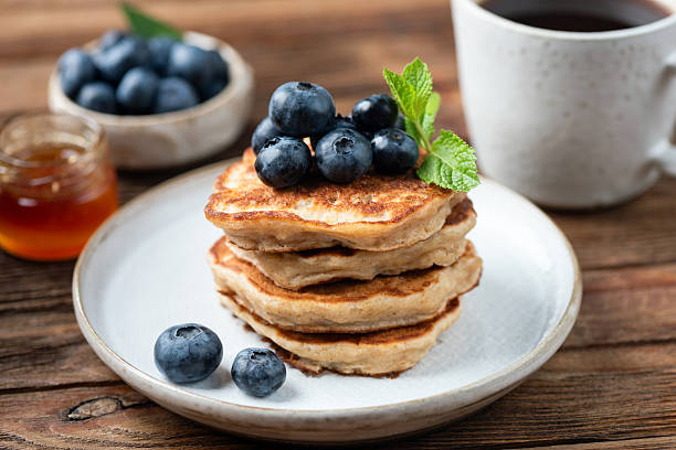 istock Healthy oat pancakes with blueberries 2238387314