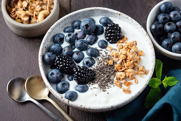 istock Yogurt with berries and muesli 2238387315