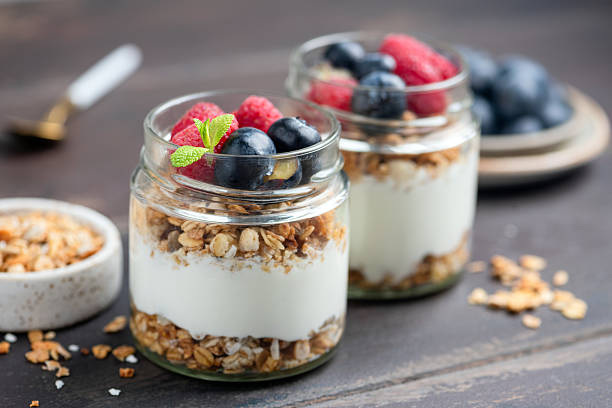 istock Yogurt granola parfait with fresh berries 2238388633