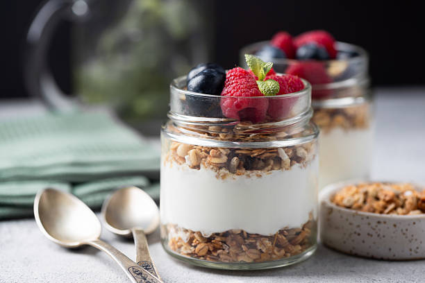 istock Yogurt granola parfait with fresh berries 2238388634