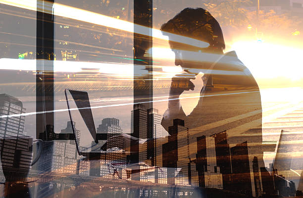 istock Successful businessman working visualizing success business vision. 2238390726