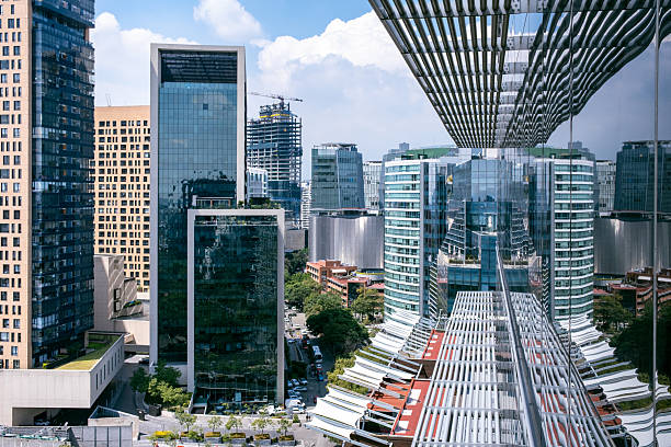 Aerial view of Mexico City Skyline