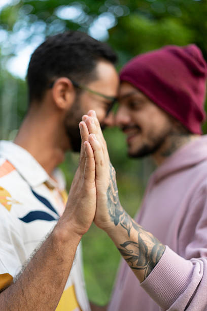 istock Romantic gay couple united 2238415958