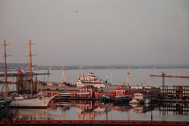 Port in district Yeongdo - gu, Busan, South Korea