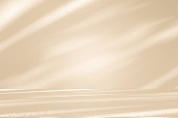 istock Studio style background wall decoration presentation uses white and beige tones. with shadows cast from a nearby window, concept creating a decorative 2238455474