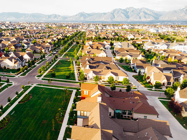 istock Neighborhood grid. Planned community in South Jordan, UT. 2238459237