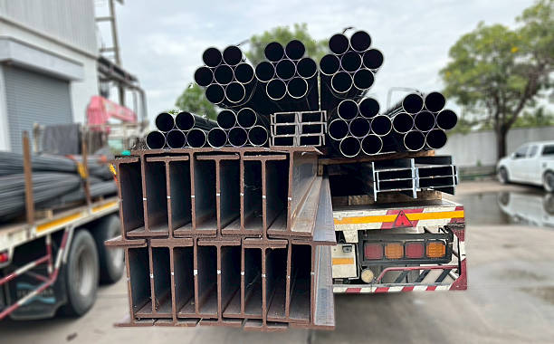 istock Various Structural Steel Products Prepared for Construction Delivery 2238464836