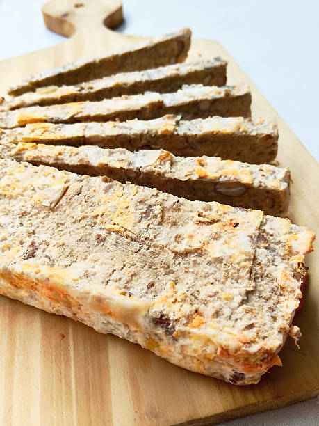 Authentic Indonesian Oncom Delicacy, Handcrafted Fermented Food Sliced for Appetizer or Side Dish