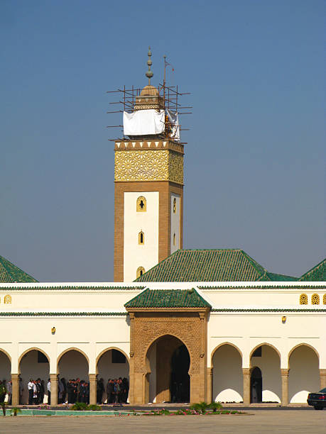 Rabat, Morocco - 05 Nov 2010: Some people close the mosque in the royal palace, Rabat, Morocco