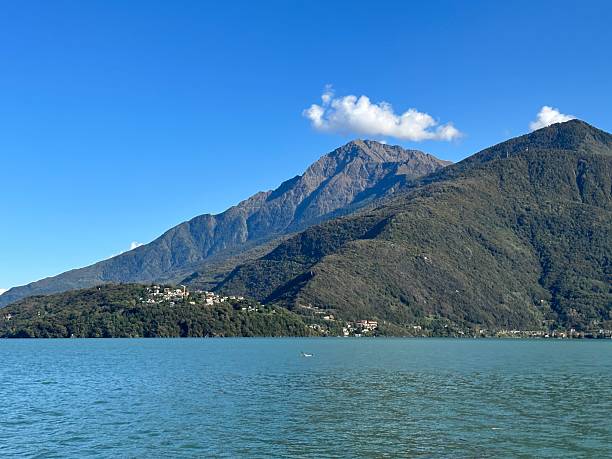 istock Mountain vista over tranquil lake Como under a clear blue sky, Dongo, Lombardy, Italy, October 2024 2238468996