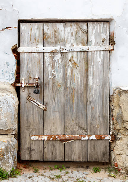 istock A wooden door with a lock and a keyhole 2238471825