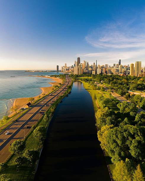istock Chicago Skyline and Lakefront Trail with Early Morning Light 2238481471