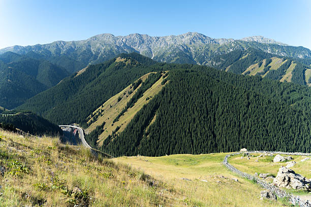 istock Mountains, forests of cedars and the azure sky 2238482006