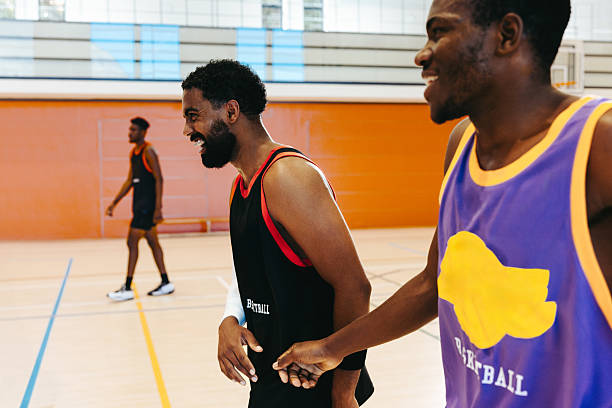 istock Young basketball players having fun 2238487336