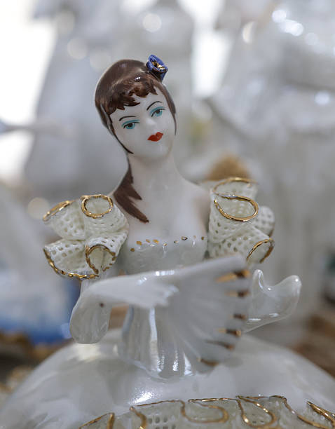 istock Shallow depth of field (selective focus) details with Romanian communist era ceramic trinkets (bibelouri). 2238489965