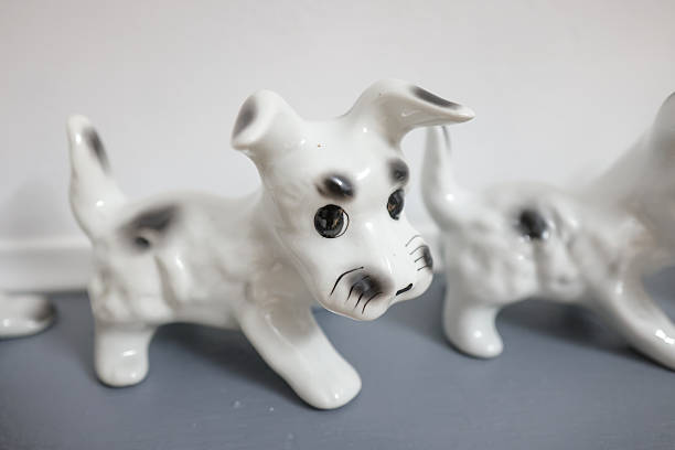 istock Shallow depth of field (selective focus) details with Romanian communist era ceramic trinkets (bibelouri). 2238489969