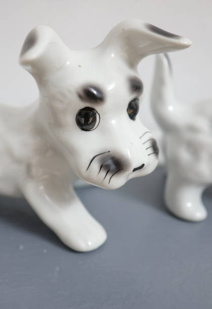 istock Shallow depth of field (selective focus) details with Romanian communist era ceramic trinkets (bibelouri). 2238489985