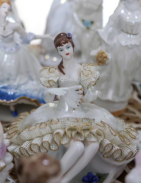 istock Shallow depth of field (selective focus) details with Romanian communist era ceramic trinkets (bibelouri). 2238490032