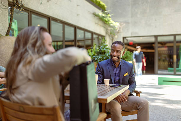 istock Friendly Business Meeting Outdoors 2238491071