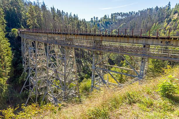 Historic steel railway bridge Ziemestalbrucke Germany