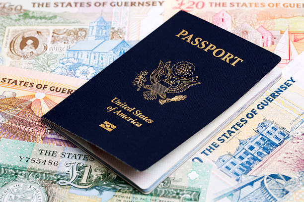 istock American Passport on Guernsey pounds 2238496799