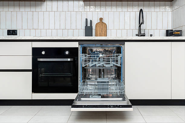 istock Modern Kitchen With Open Dishwasher And Clean White Cabinets For A Sleek Home Interior 2238502303