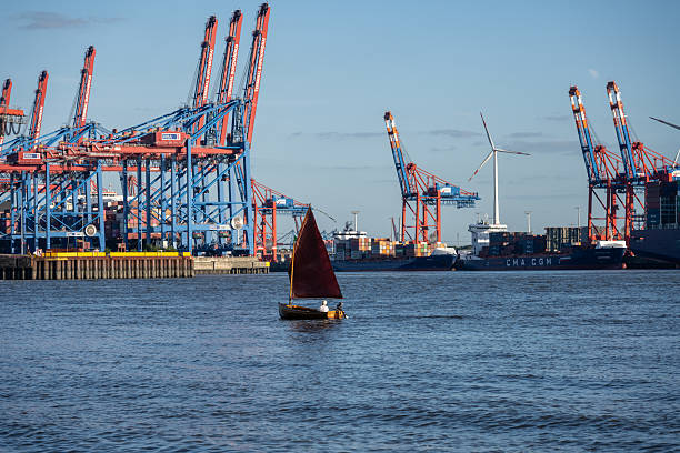 Hamburg, Germany, September 15, 2025. Ships in the Port of Hamburg