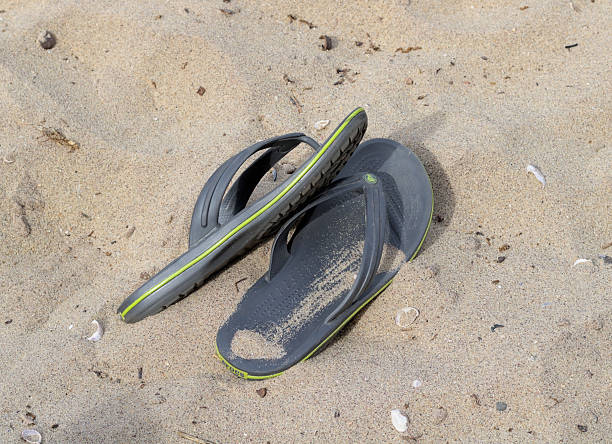 istock Colorful Rubber Flip Flops On A Warm Tropical Beach Sand. 2238510248