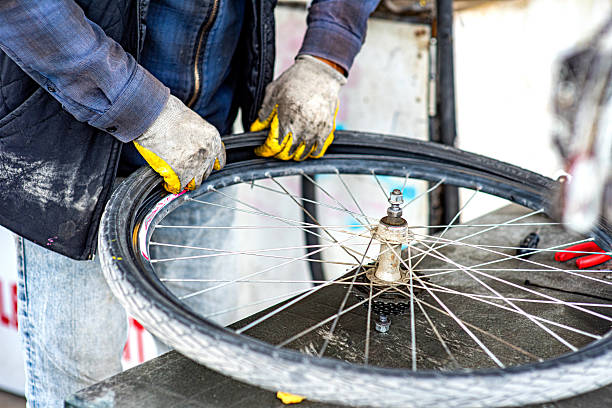 Removing a bicycle tire for repair