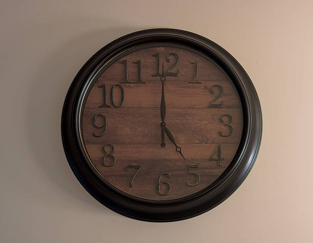 istock A Traditional Wooden Wall-mounted Clock On The Interior. 2238519132