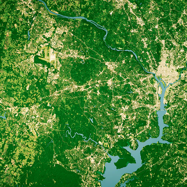 istock Fairfax County Satellite Topographic Map 3D Render Color 2238519899