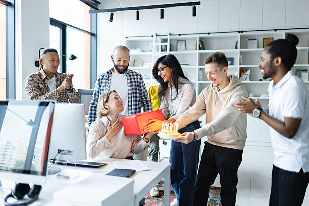 istock Happy birthday at the office 2238522657