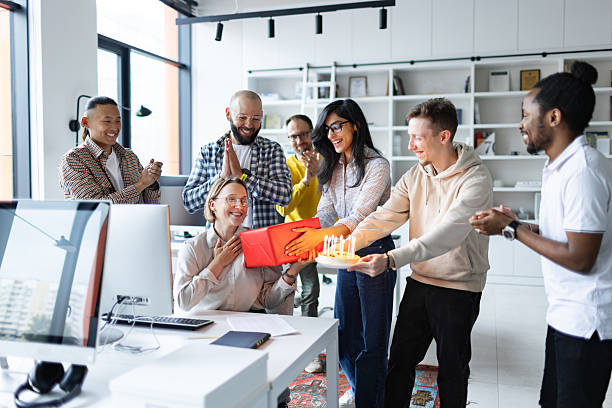 istock Happy birthday at the office 2238522703