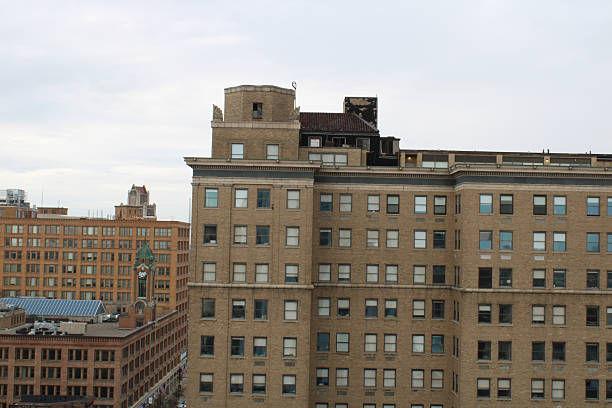 istock Multifaceted Building With Numerous Window Units In An Architectural Context. 2238524008