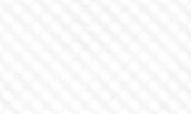 istock Soft pastel light gray and faded white coloured, blank, empty textured effect paper napkin or rough texture wall horizontal monochrome grayscale vector background with slanted checked diamond waffled pattern 2238525877