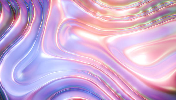 istock Mesmerizing abstract background with flowing, iridescent waves in pastel colors, creating smooth, liquid like texture. blend of pink, purple, and blue hues gives dreamy, futuristic feel 2238531025