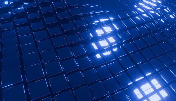 istock Dynamic wave of illuminated blue cubes creates futuristic and abstract digital landscape, reflecting light and shadow in mesmerizing pattern 2238531069