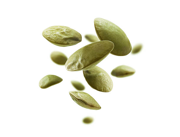istock Green lentils levitate on a white background 2238544939