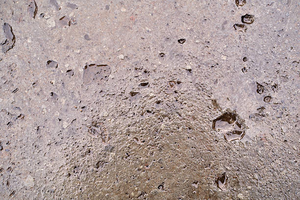 Wet concrete floor surface creating abstract texture background