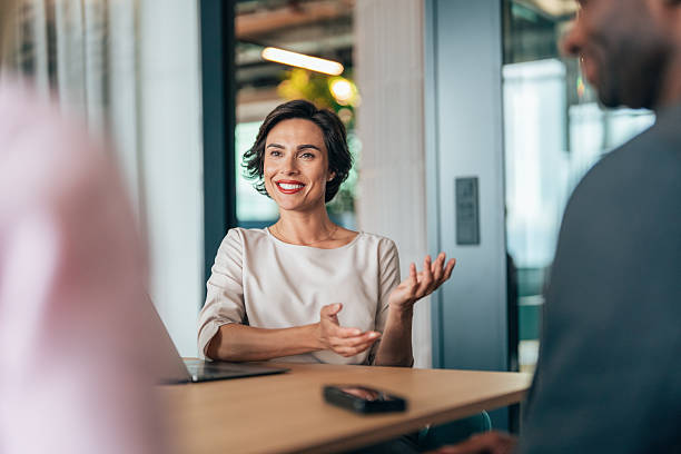 istock Professional business meeting between colleagues in a modern office 2238551888