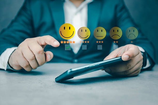 istock Customer satisfaction survey concept. Five star rating review. 2238554968
