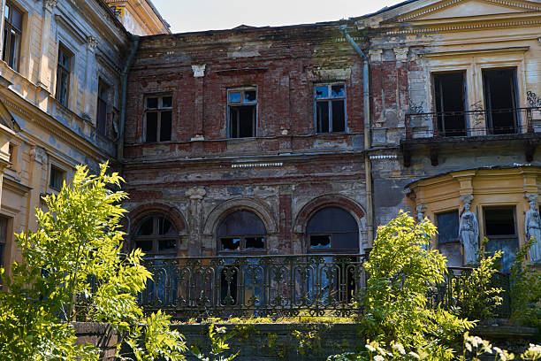 Exploring Abandoned Architecture Surrounded by Overgrown Vegetation and Natures Touch