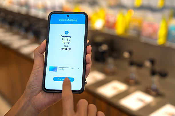 istock Person making online shopping payment using smartphone 2238557498