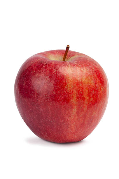 Red fresh apple isolated on white background
